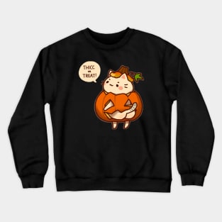 Thicc or Treat Halloween Booty Cat Crewneck Sweatshirt